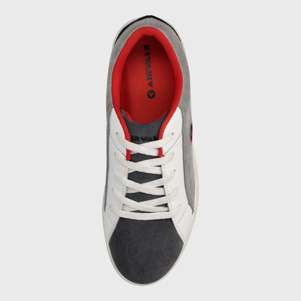 Airwalk Mens One Sneaker Grey/black/red _ 181366 _ Grey