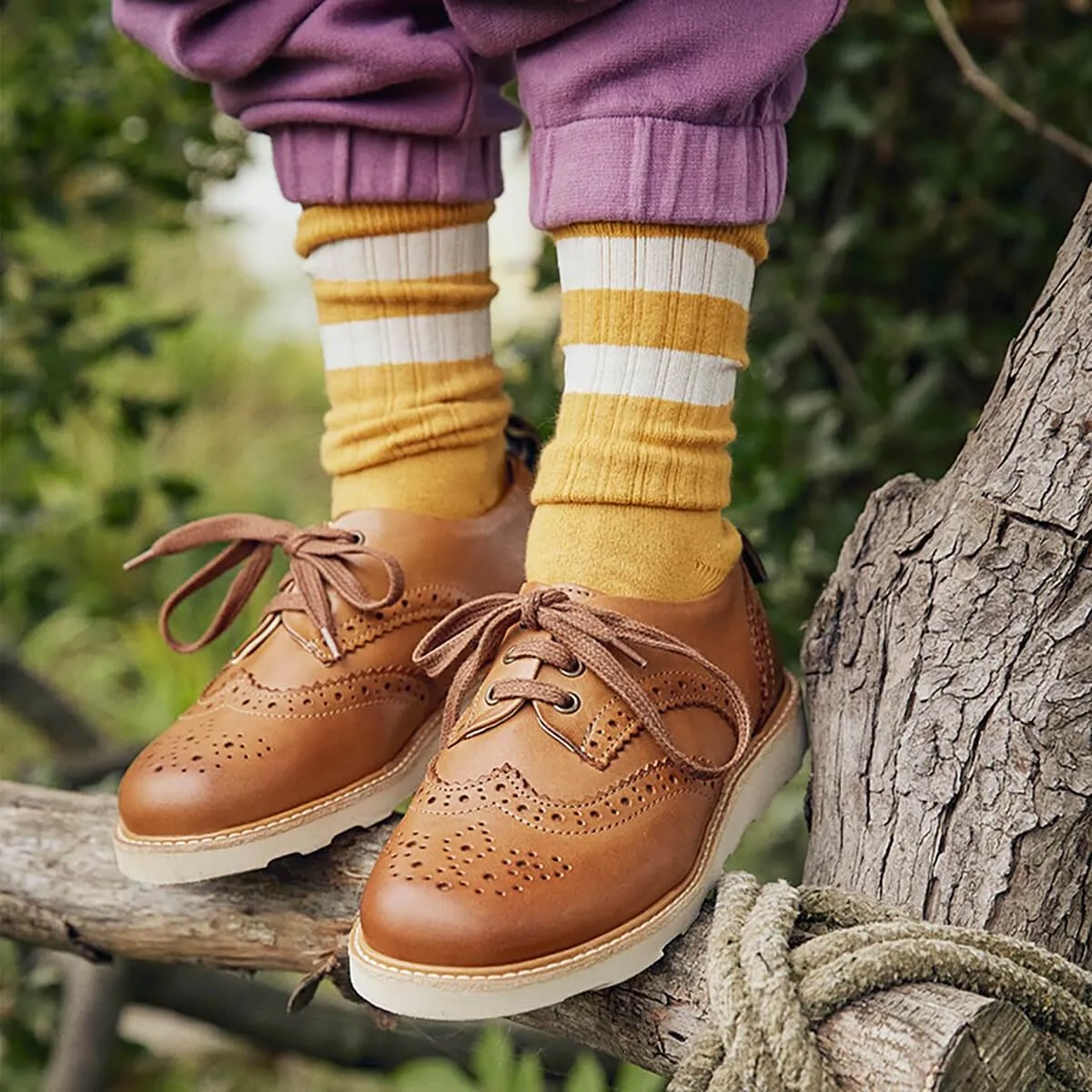 Brando Brogue Burnished Tan Leather