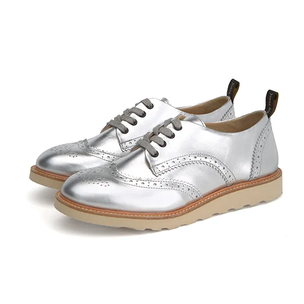 Brando Brogue Silver Leather