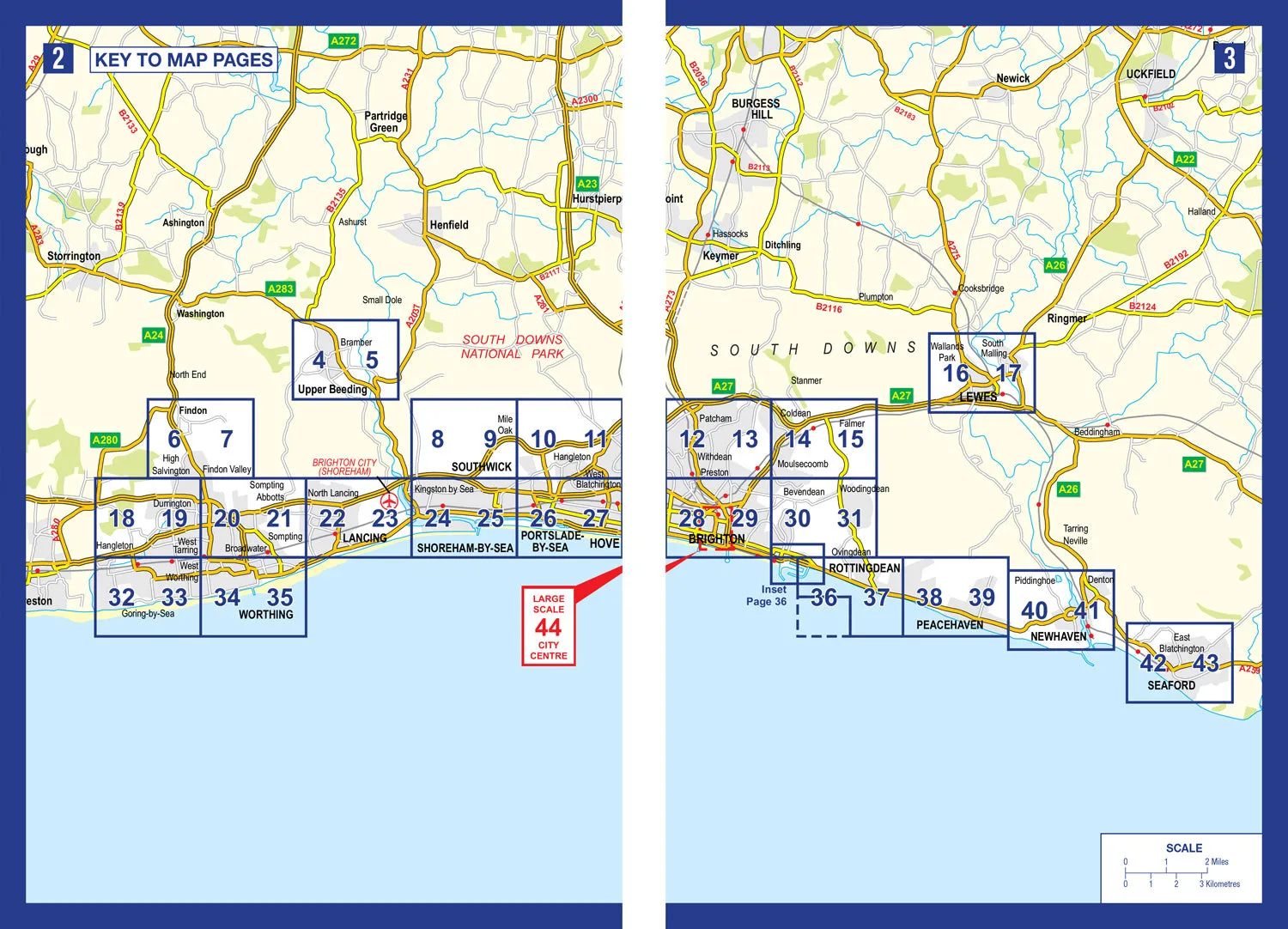 Brighton and Worthing A-Z Street Atlas: (New Eighth edition)