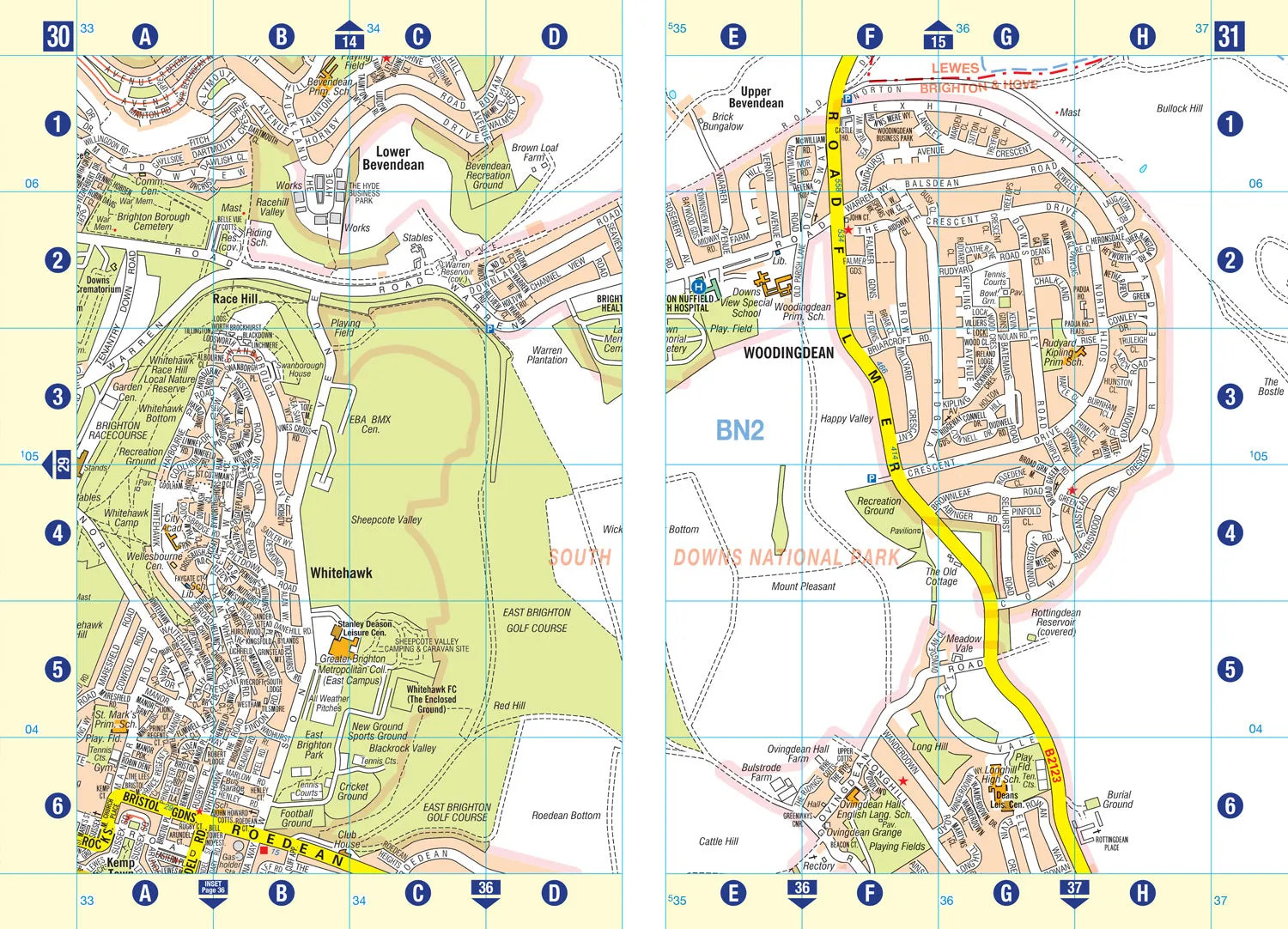 Brighton and Worthing A-Z Street Atlas: (New Eighth edition)