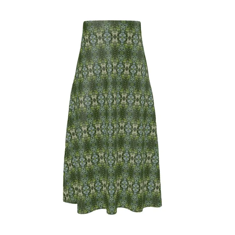 Cypress Tree Sunny Day Midi Skirt