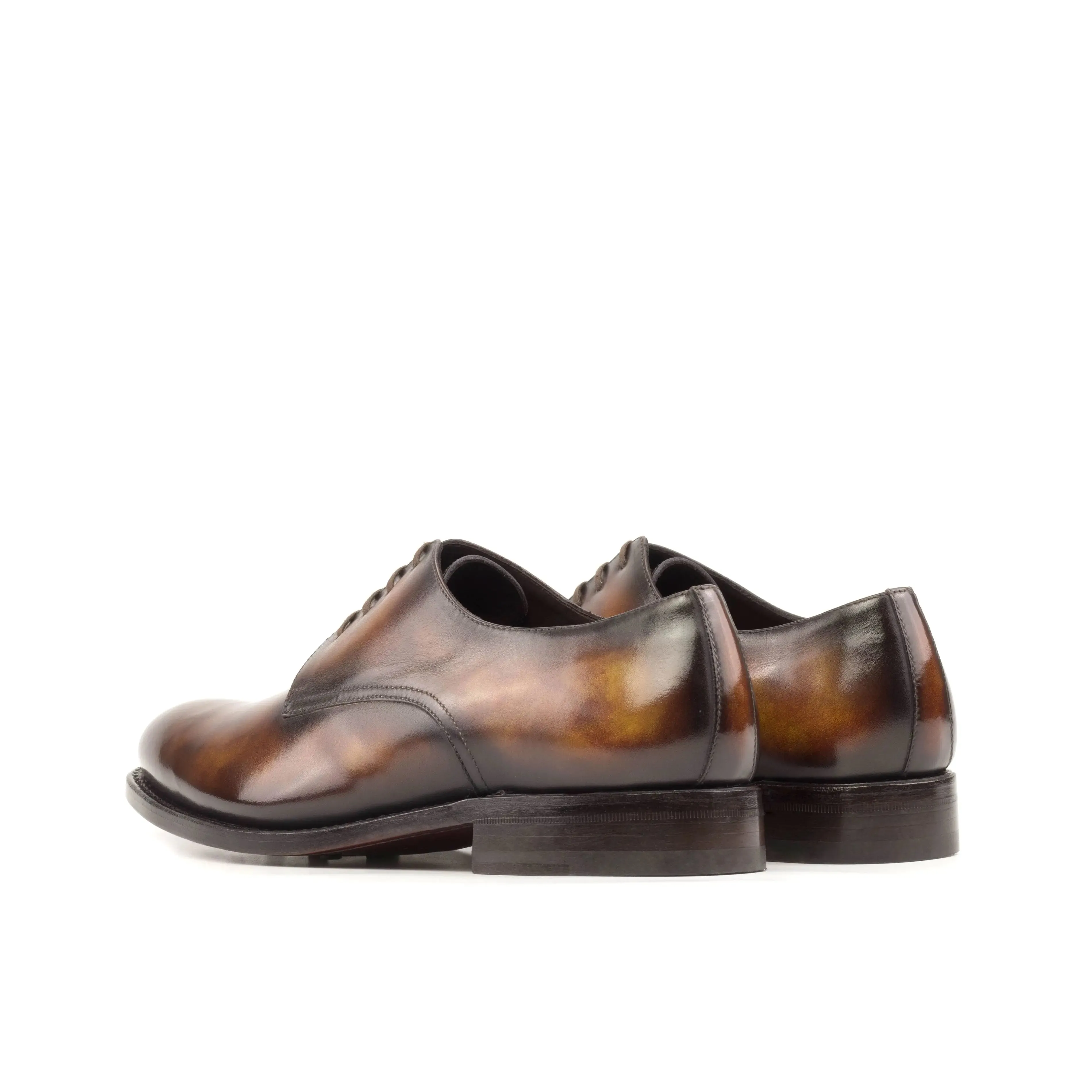 DapperFam Vero in Fire Men's Hand-Painted Patina Derby