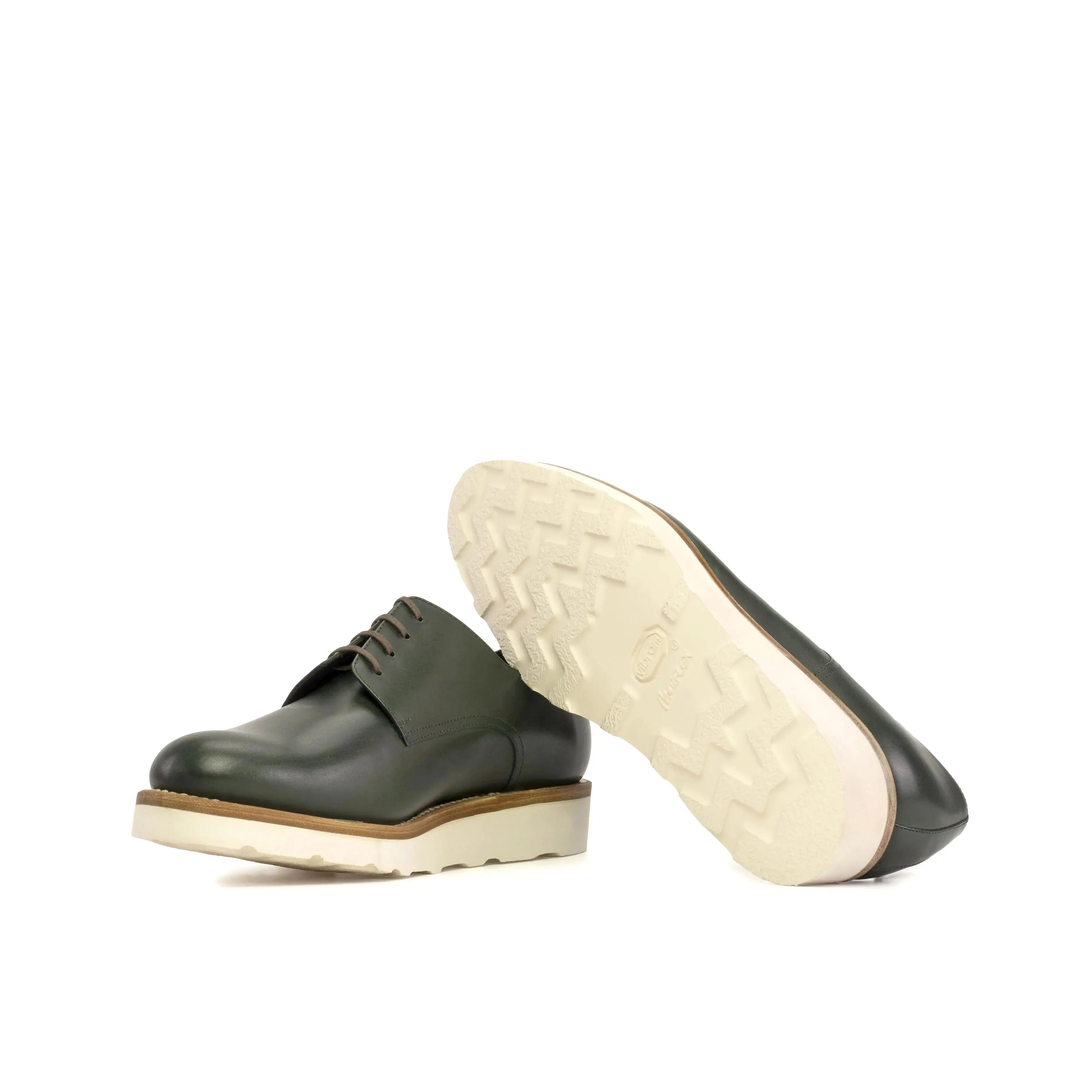DapperFam Vero in Forest Men's Italian Leather Derby
