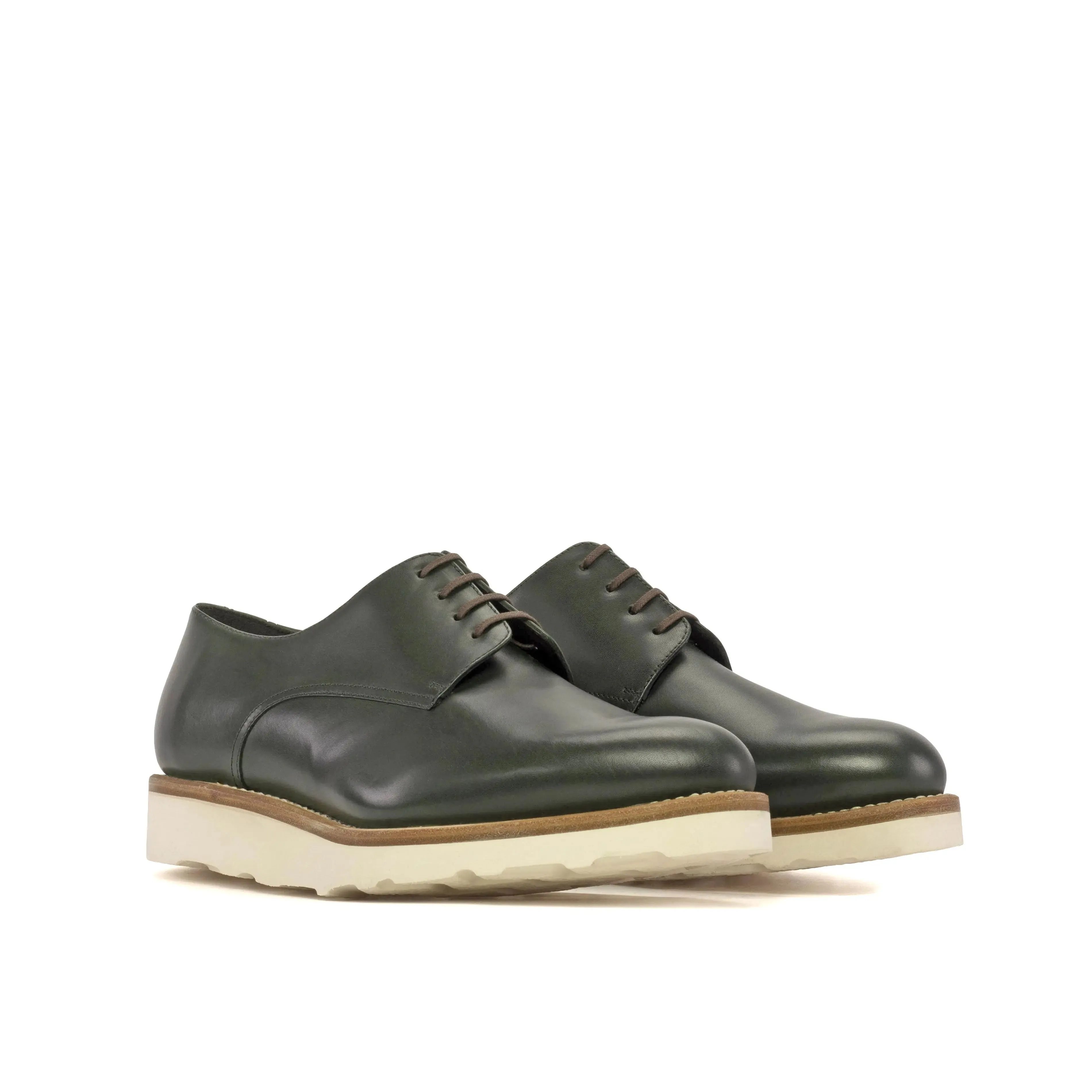 DapperFam Vero in Forest Men's Italian Leather Derby