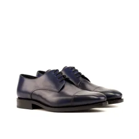 DapperFam Vero in Navy Men's Italian Leather Derby