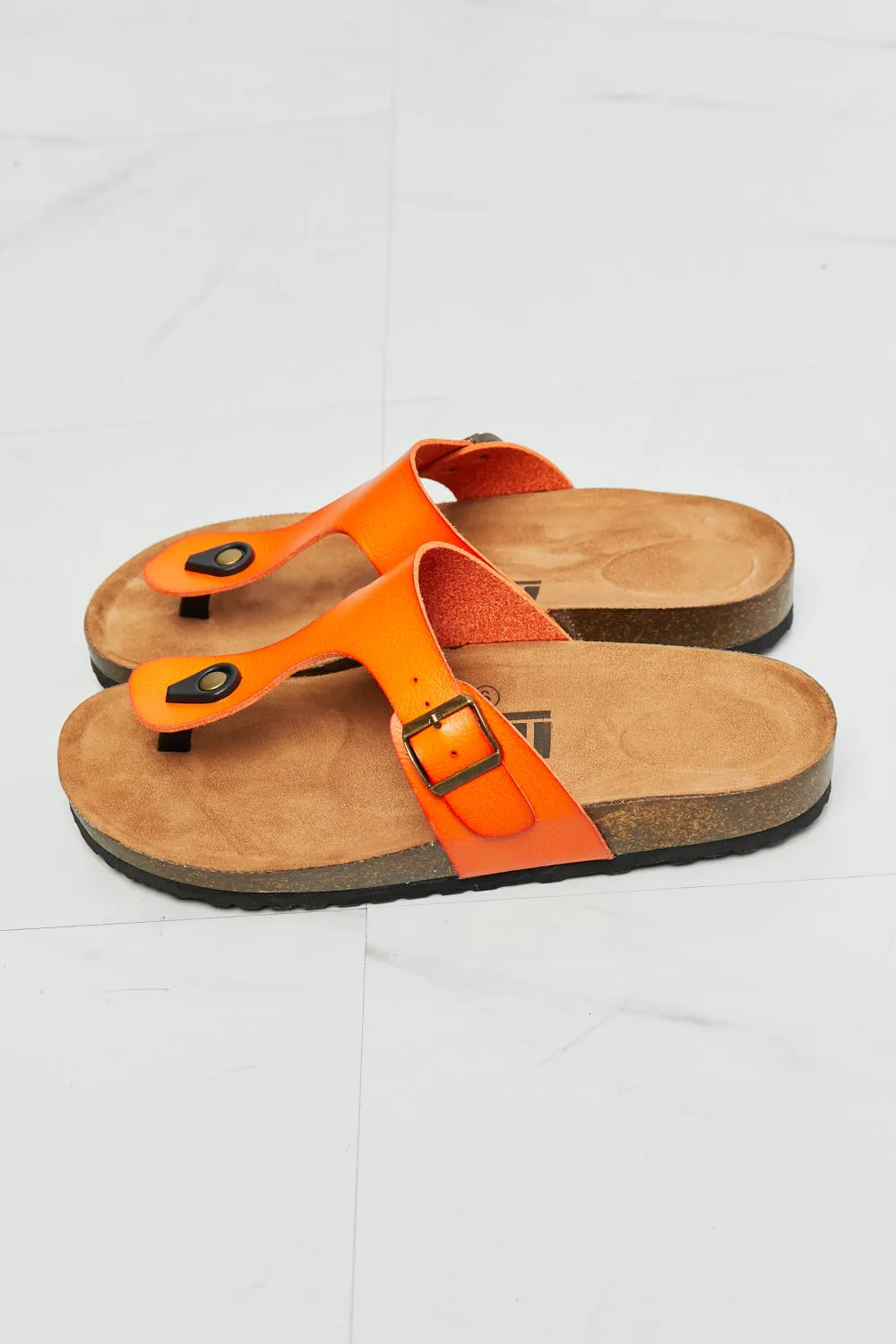 Drift Away T-Strap Sandal in Orange