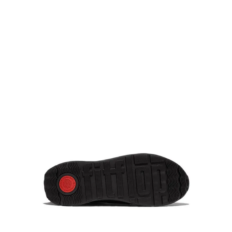 F-Mode Flow Mens Leather/Suede Sneakers - All Black