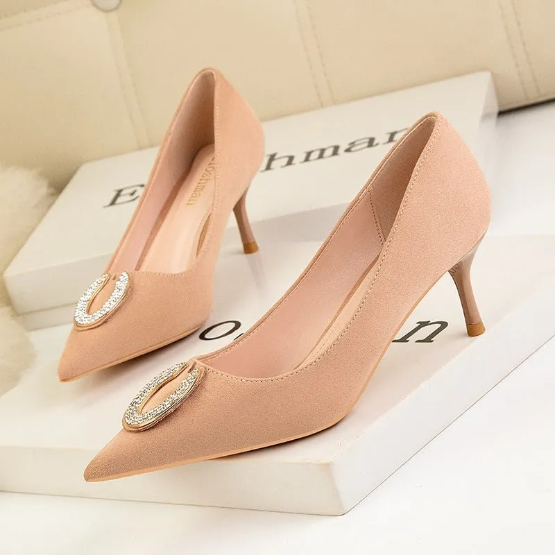 Fashion Retro Shallow Mouth High Heels