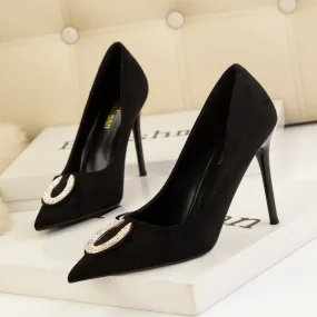 Fashion Retro Shallow Mouth High Heels