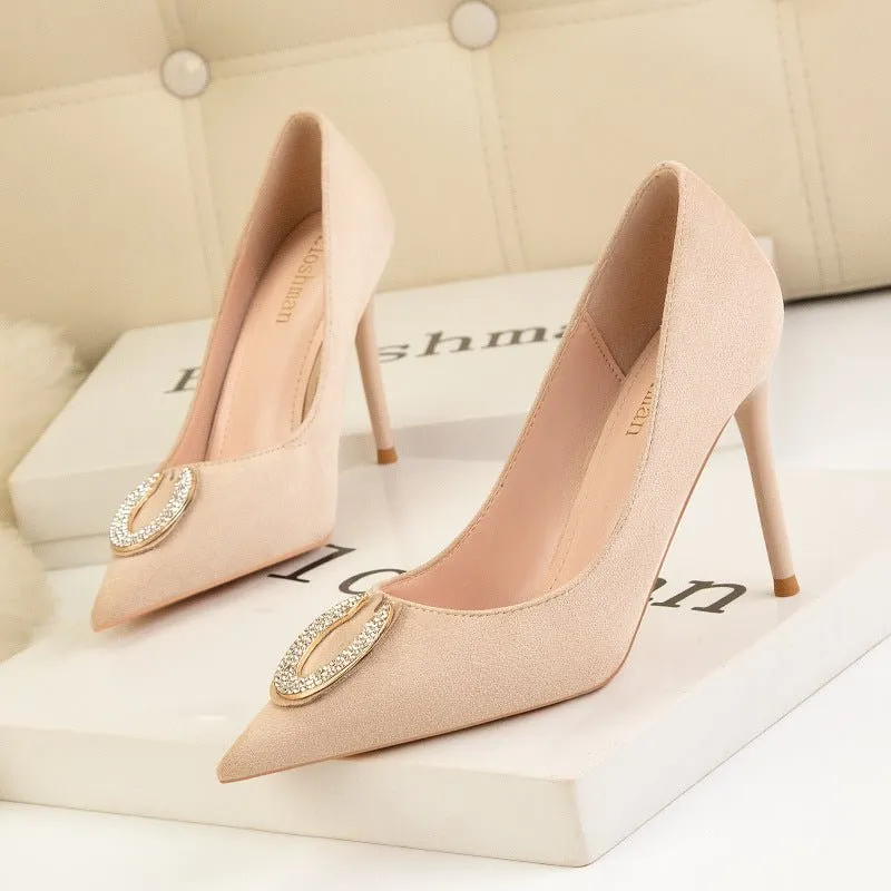 Fashion Retro Shallow Mouth High Heels