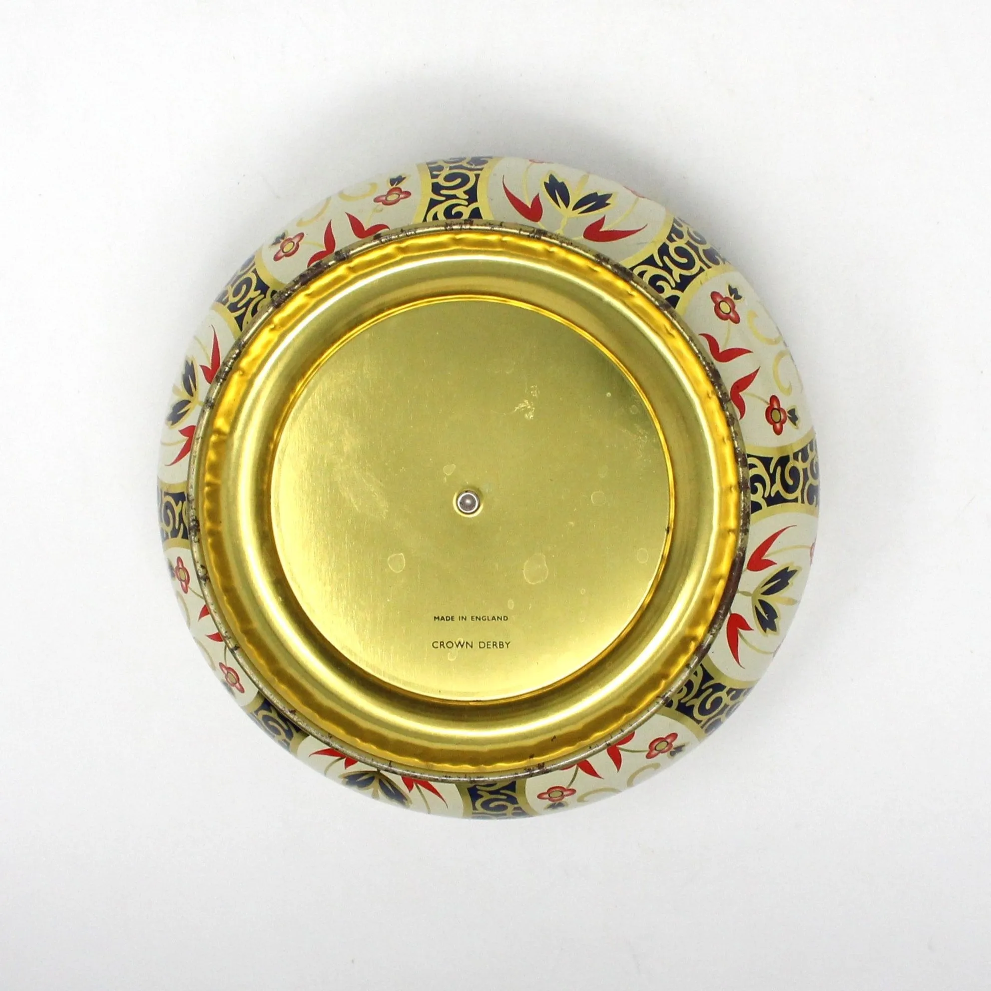 Gift Tin / Cookie Tin, Crown Derby, Imari Style Design, Chinoiserie Vintage, England