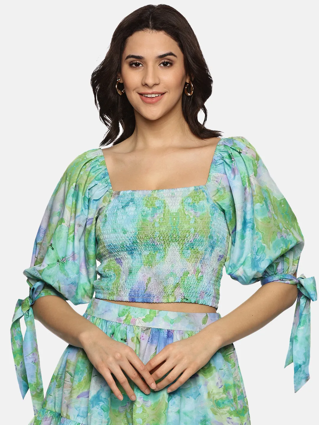 IS.U Floral Multi color Co-ord Set