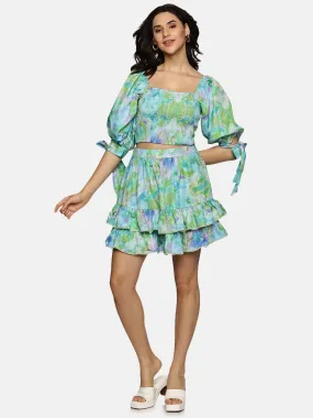 IS.U Floral Multi color Co-ord Set