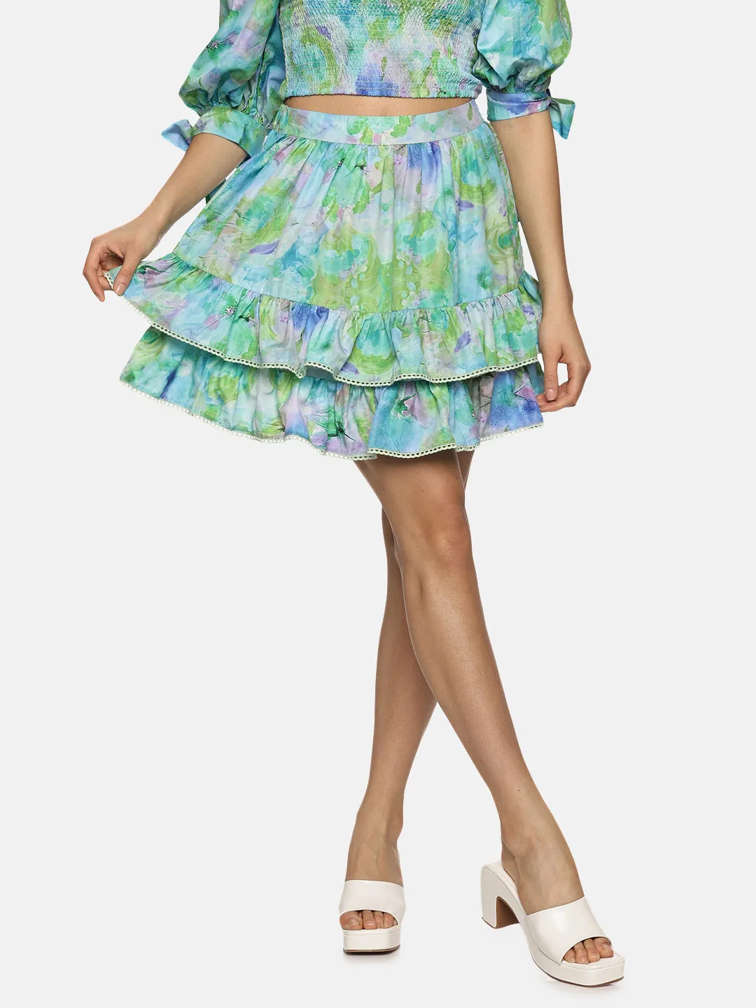 IS.U Floral Multi color Co-ord Set