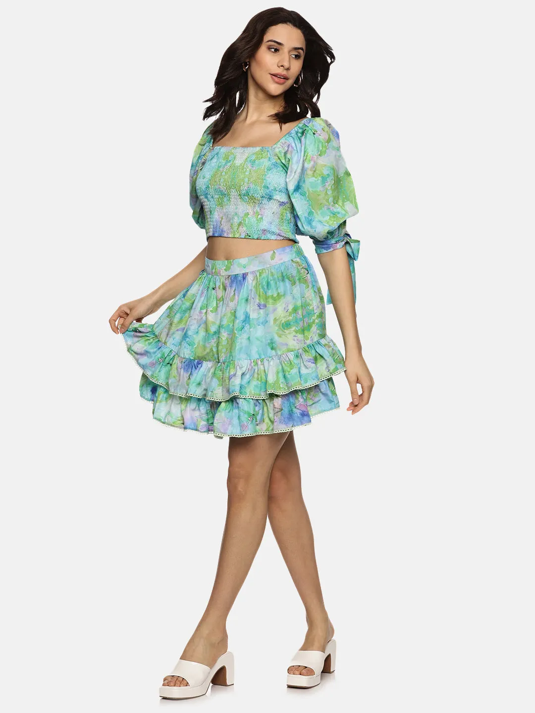 IS.U Floral Multi color Co-ord Set