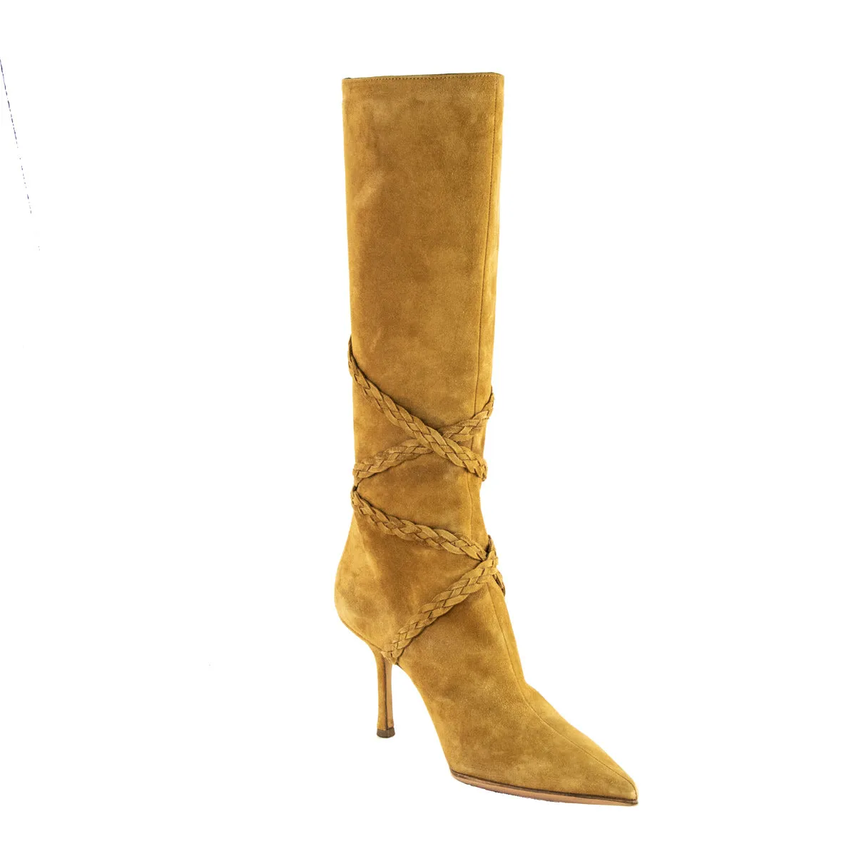 Jimmy Choo Tan Suede Knee High Boots Size US 9 | EU 39