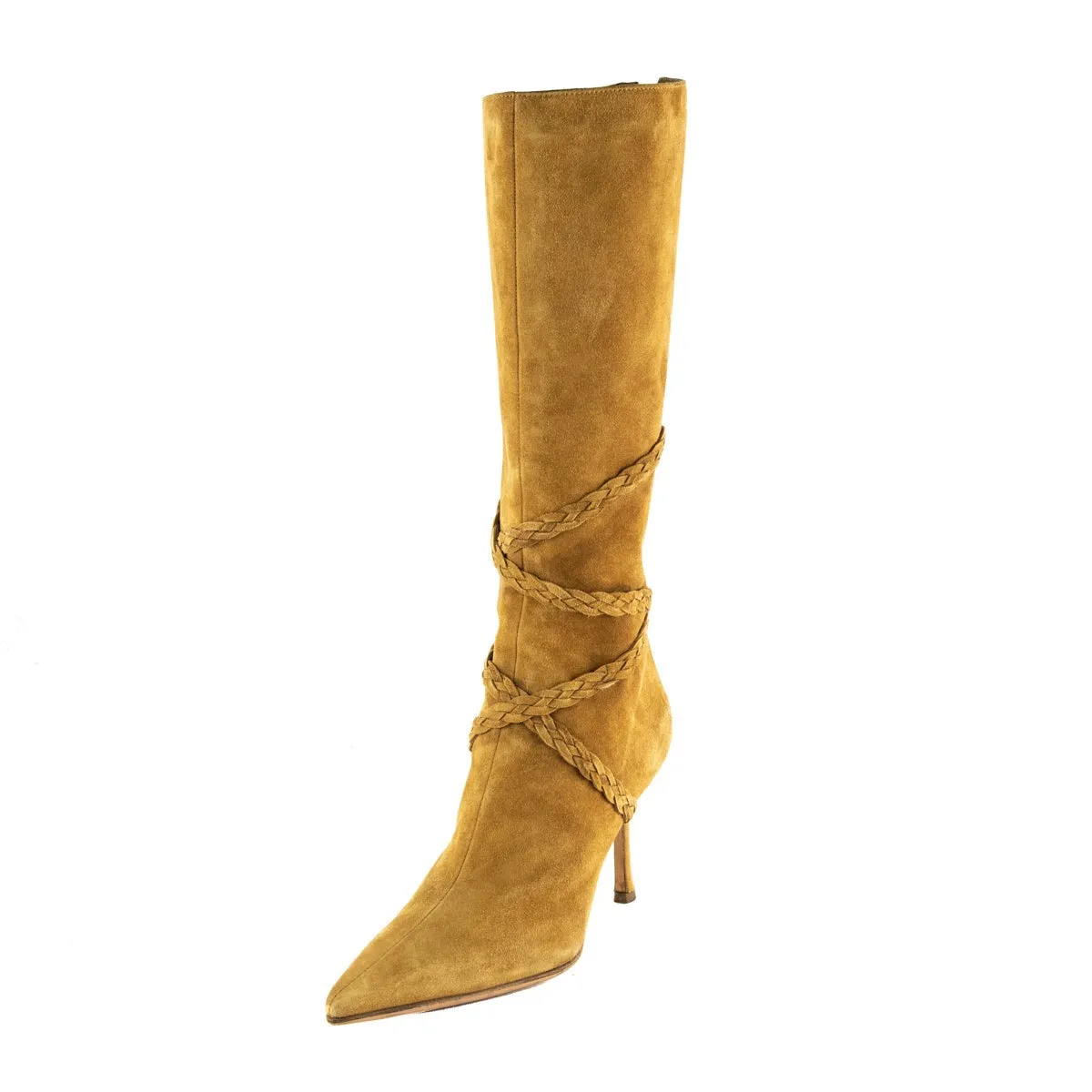 Jimmy Choo Tan Suede Knee High Boots Size US 9 | EU 39