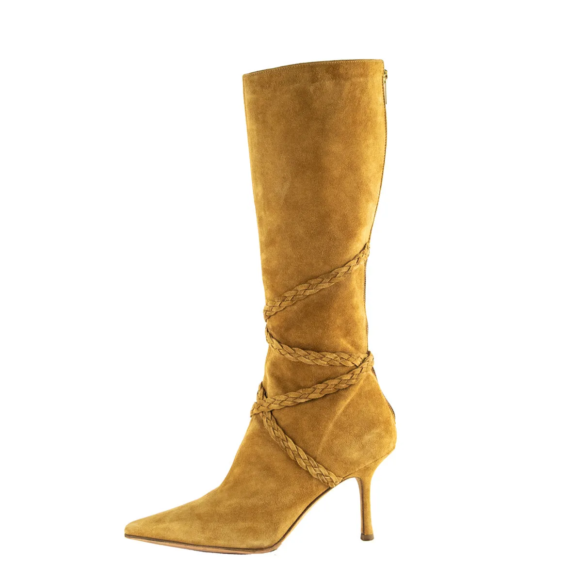 Jimmy Choo Tan Suede Knee High Boots Size US 9 | EU 39