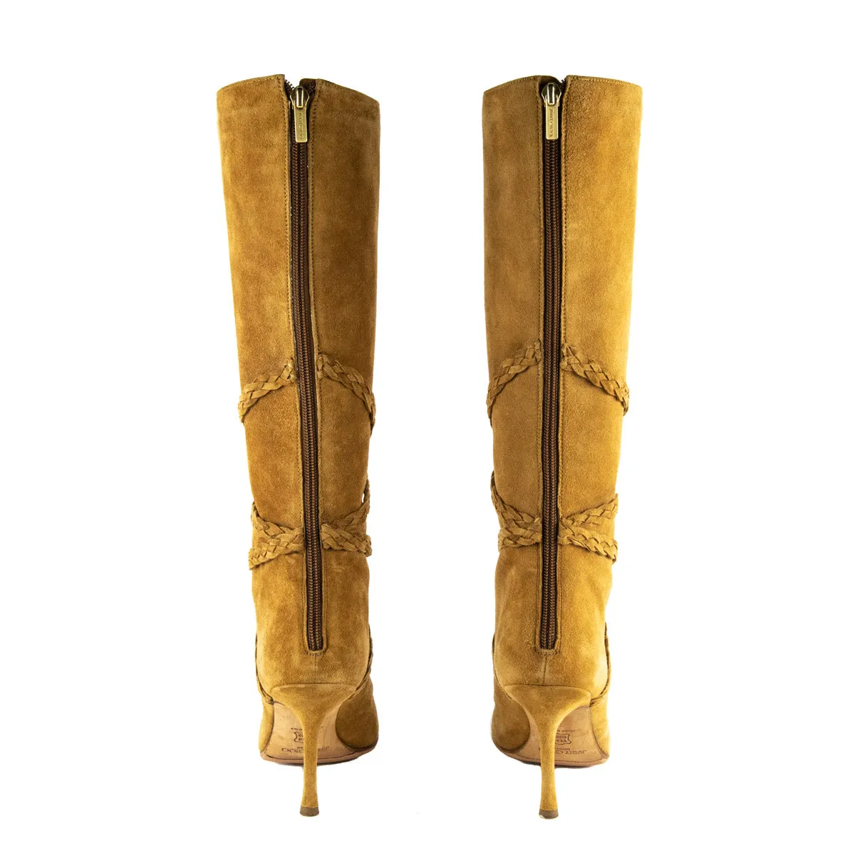 Jimmy Choo Tan Suede Knee High Boots Size US 9 | EU 39