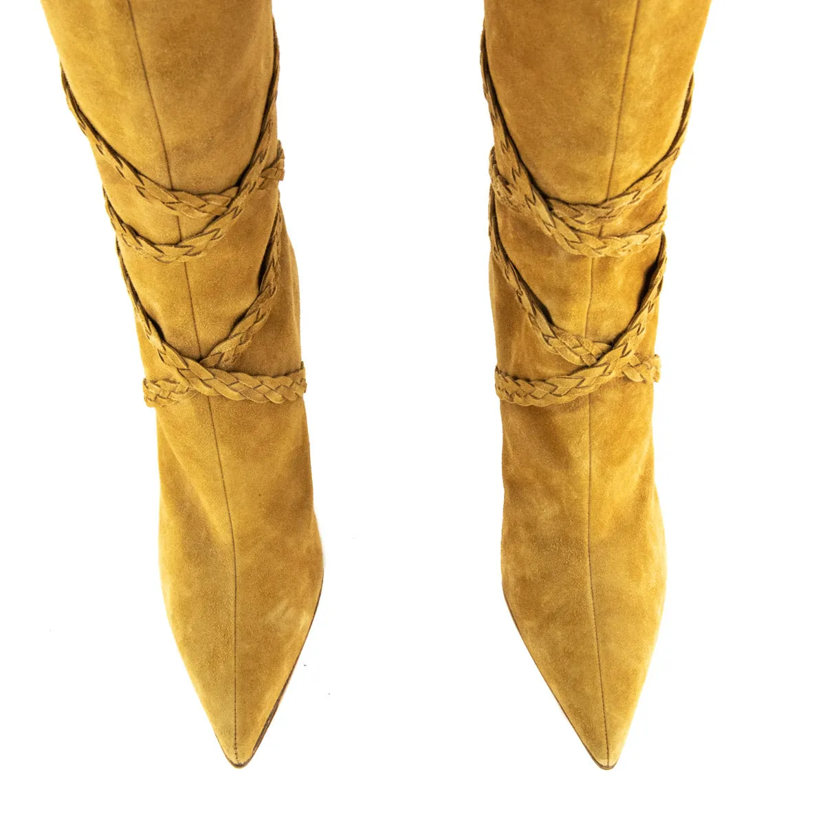 Jimmy Choo Tan Suede Knee High Boots Size US 9 | EU 39