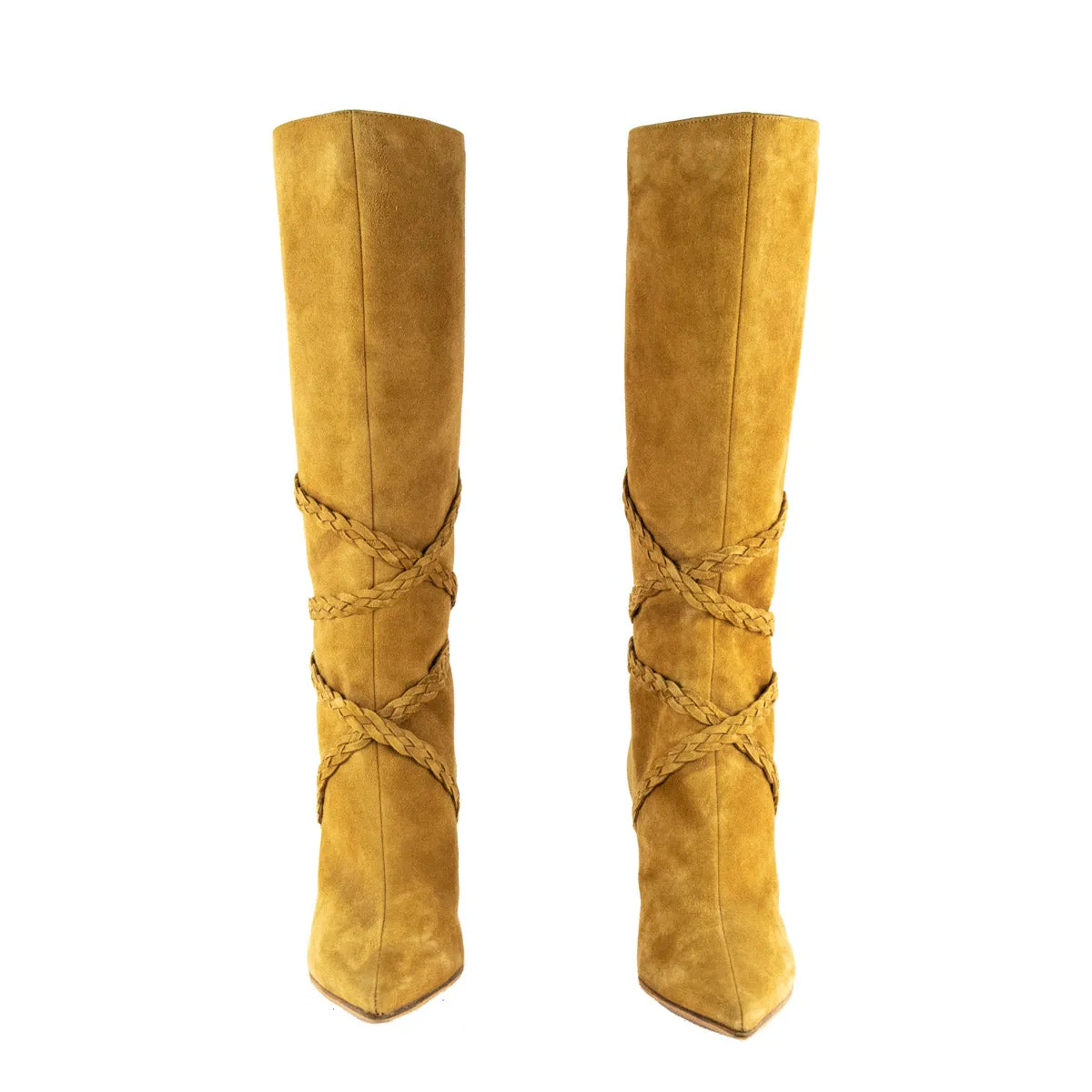 Jimmy Choo Tan Suede Knee High Boots Size US 9 | EU 39