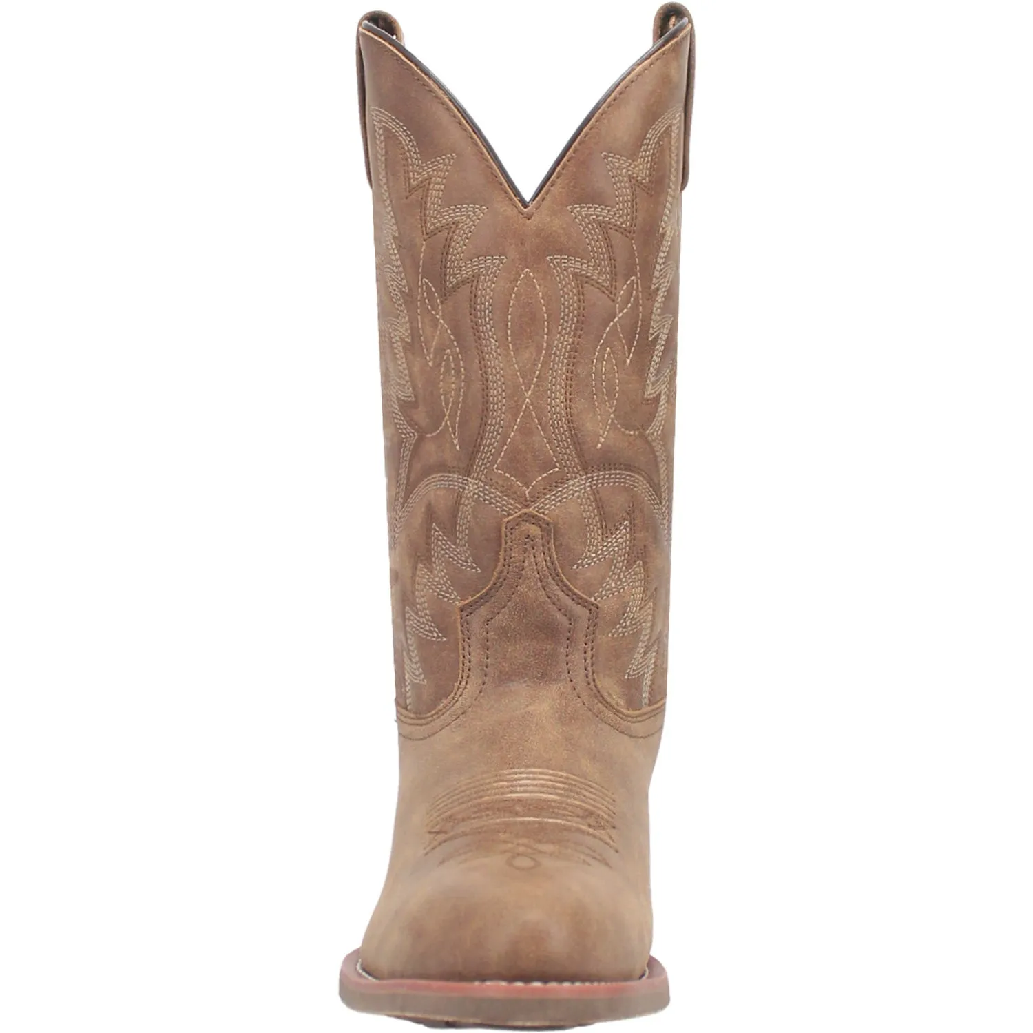 Laredo Mens Weller Tan Leather Western Work Boots 10.5 EW
