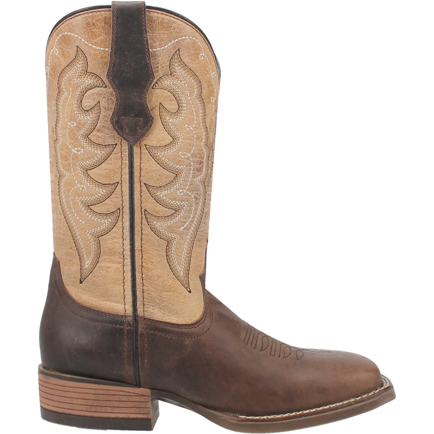 Laredo Womens Delaney Dark Brown Leather Cowboy Boots 6.5 M