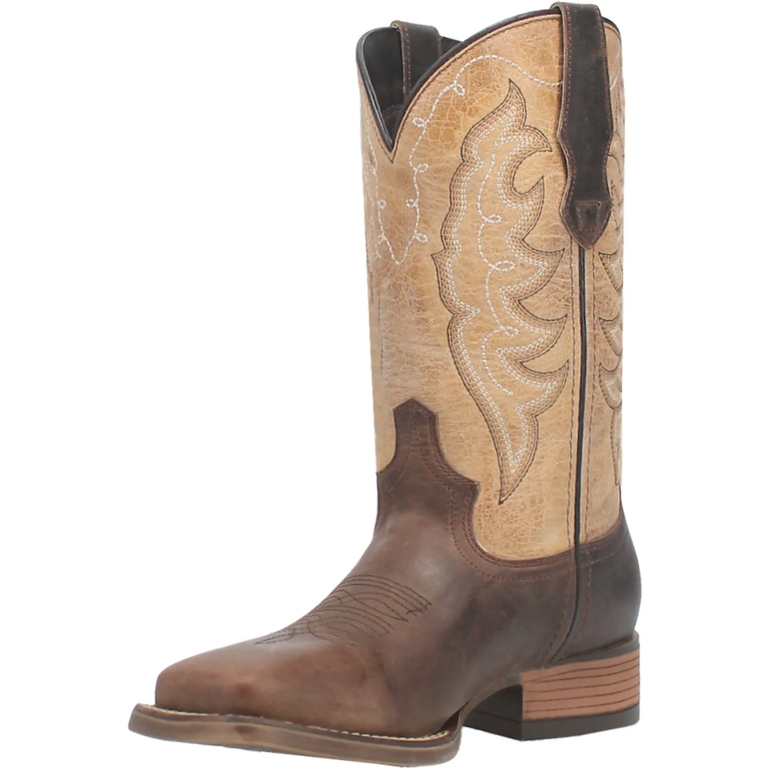 Laredo Womens Delaney Dark Brown Leather Cowboy Boots 6.5 M