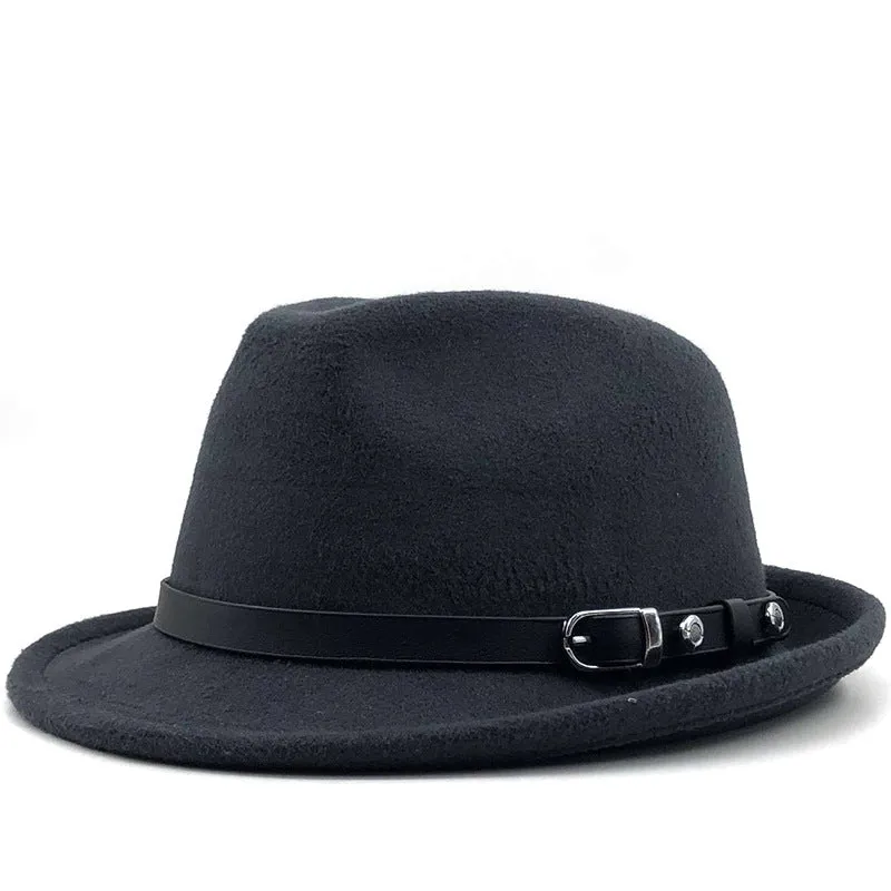 Mens Kentucky Derby Hats Men and Women Autumn and Winter Woolen Hat Retro Fashion Casual