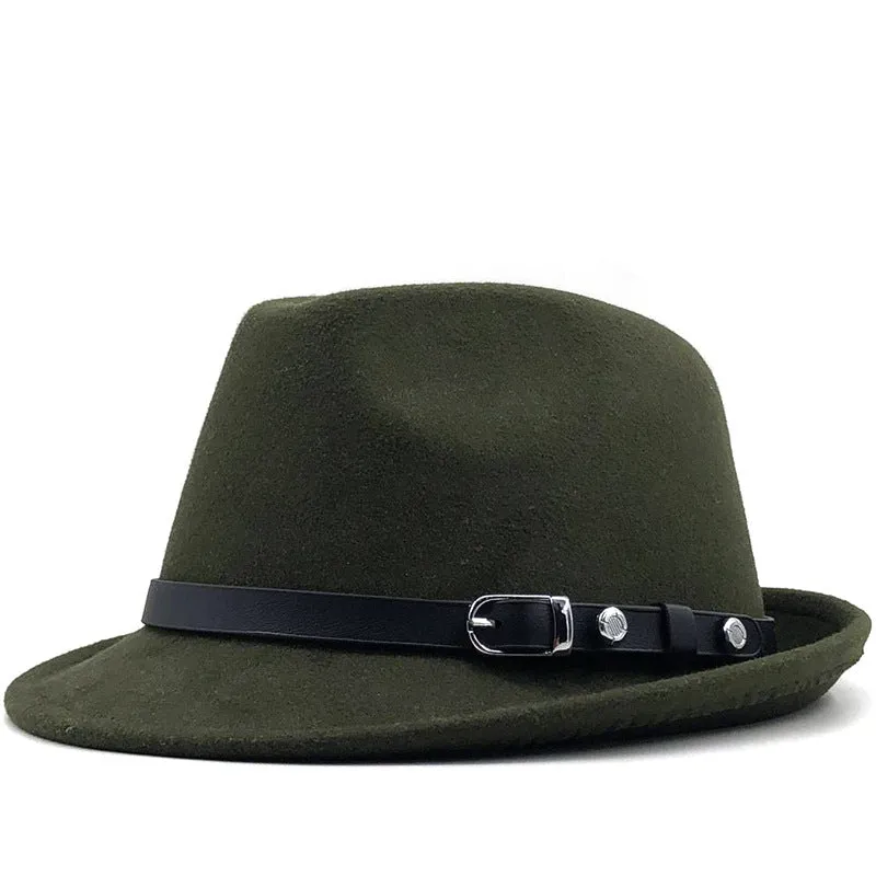 Mens Kentucky Derby Hats Men and Women Autumn and Winter Woolen Hat Retro Fashion Casual