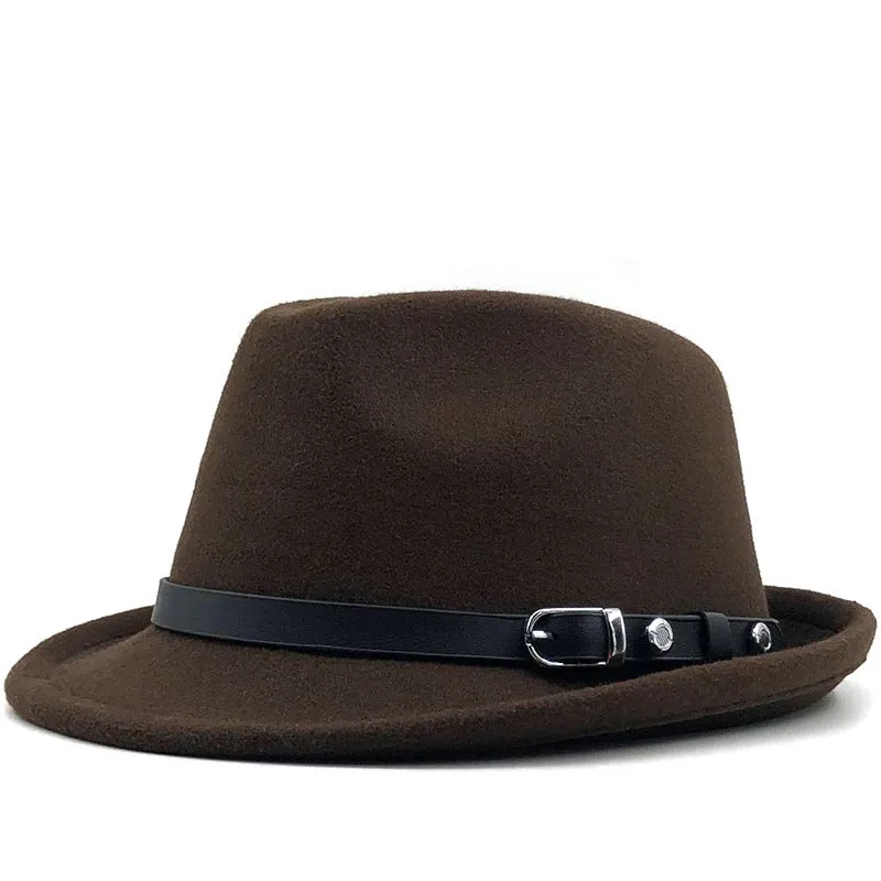Mens Kentucky Derby Hats Men and Women Autumn and Winter Woolen Hat Retro Fashion Casual