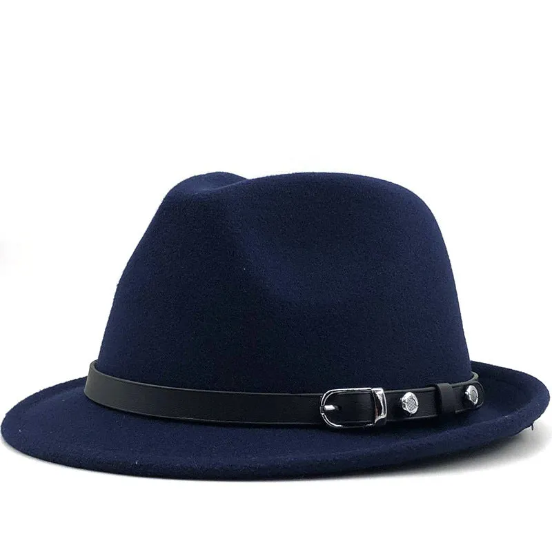 Mens Kentucky Derby Hats Men and Women Autumn and Winter Woolen Hat Retro Fashion Casual