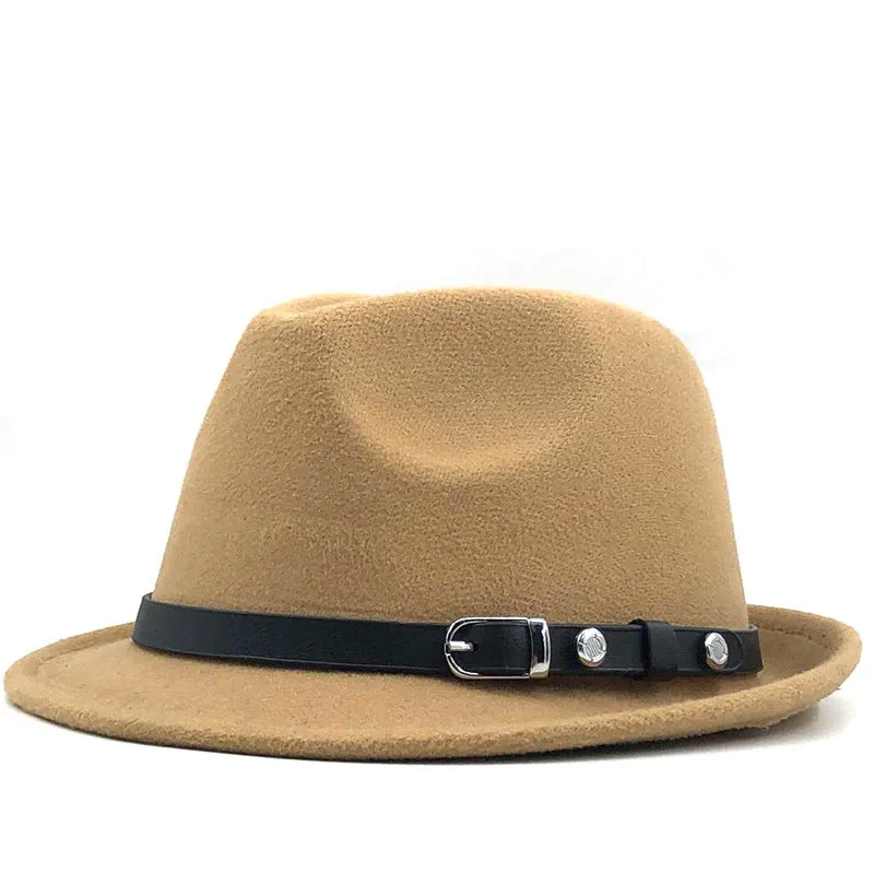 Mens Kentucky Derby Hats Men and Women Autumn and Winter Woolen Hat Retro Fashion Casual