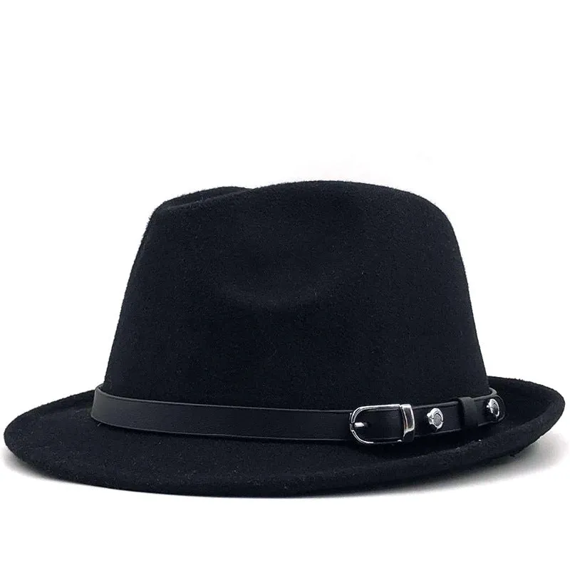 Mens Kentucky Derby Hats Men and Women Autumn and Winter Woolen Hat Retro Fashion Casual