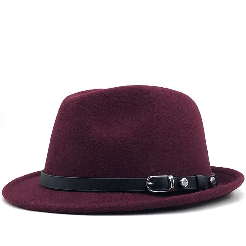 Mens Kentucky Derby Hats Men and Women Autumn and Winter Woolen Hat Retro Fashion Casual