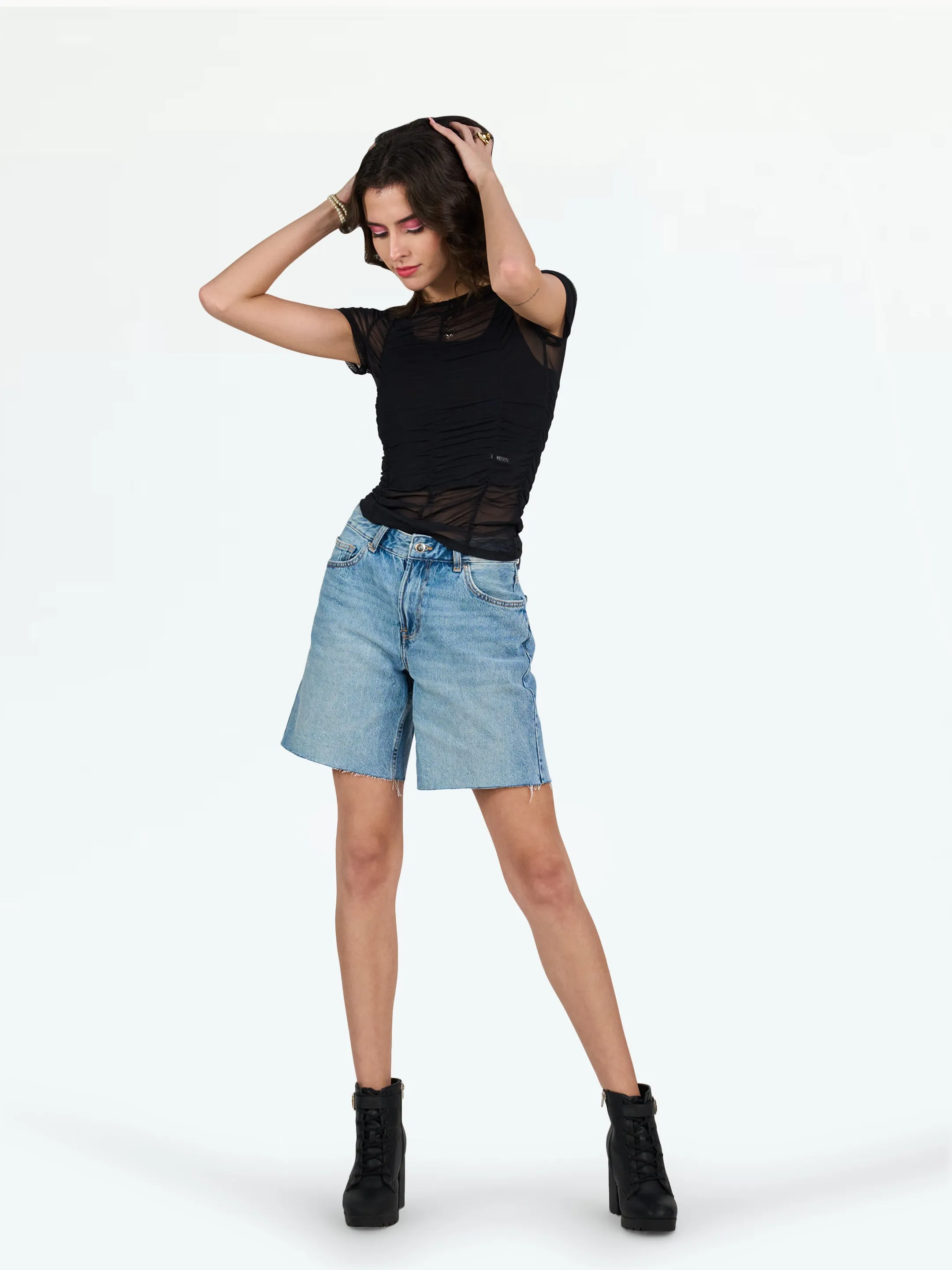 Mid Blue Jorts