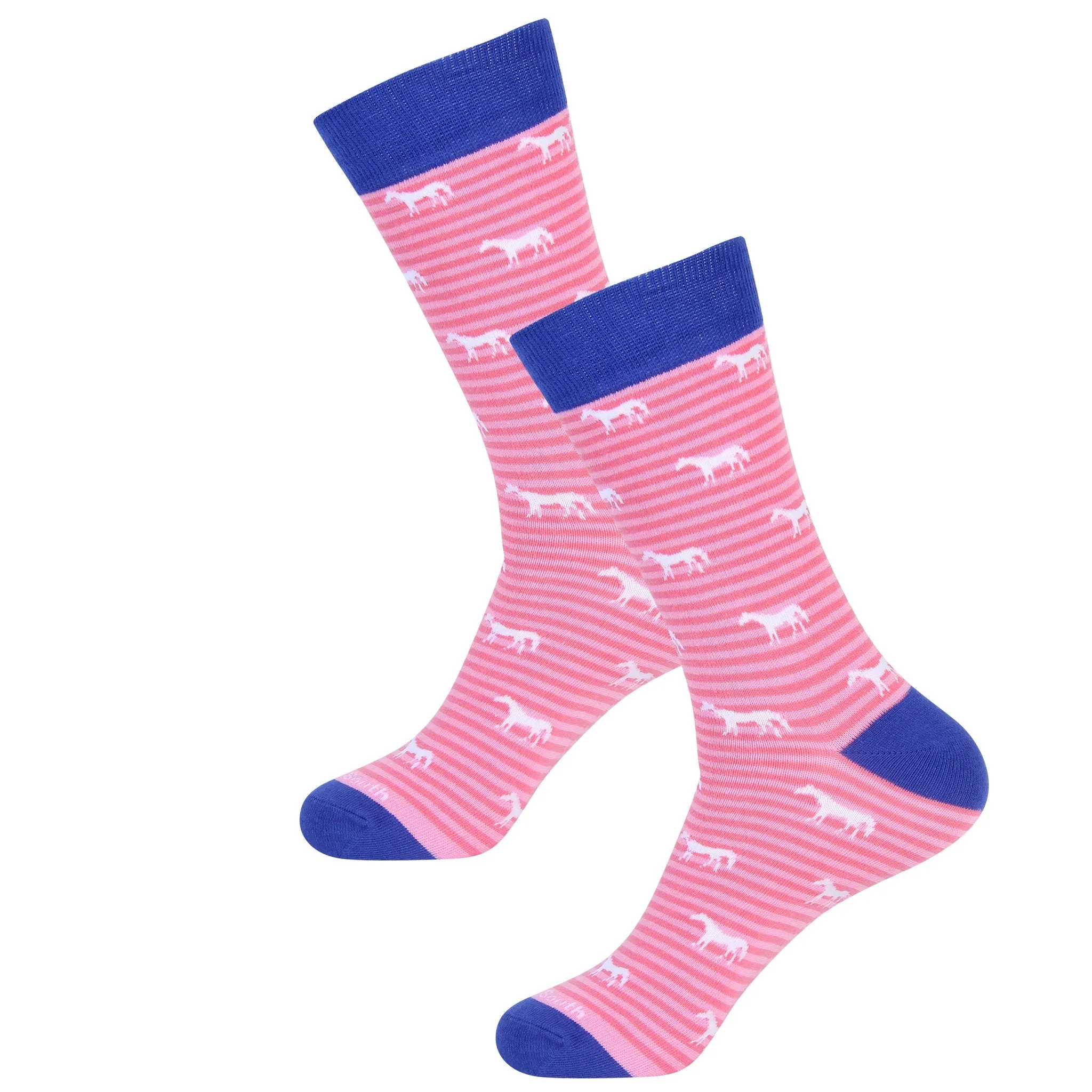 Pink/Blue Striped Horse Sock