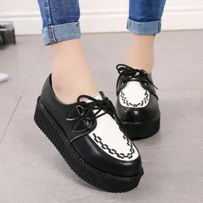 Platform Suede Lace Up Creepers