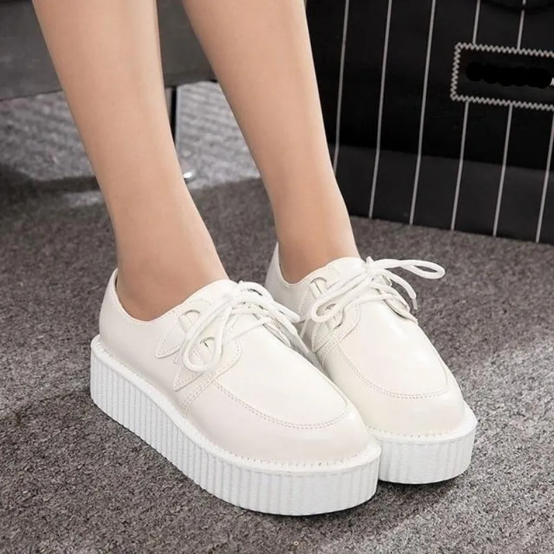 Platform Suede Lace Up Creepers