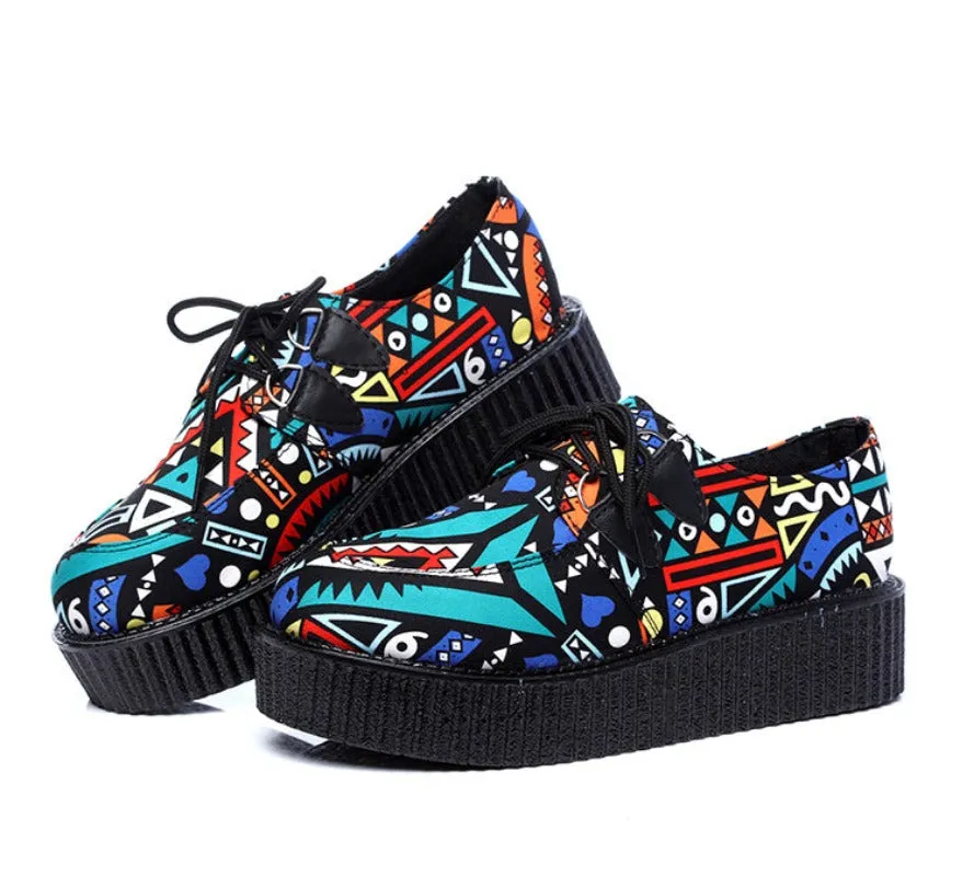 Platform Suede Lace Up Creepers