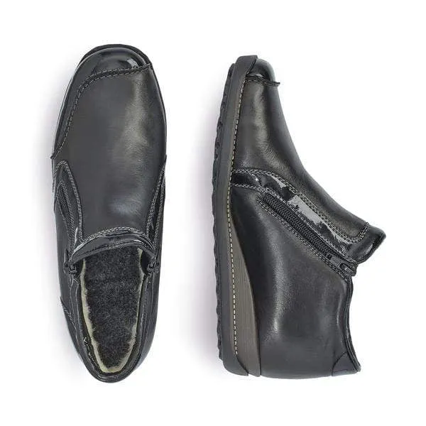 Rieker Women's Dual Zip Dress Boots- Black
