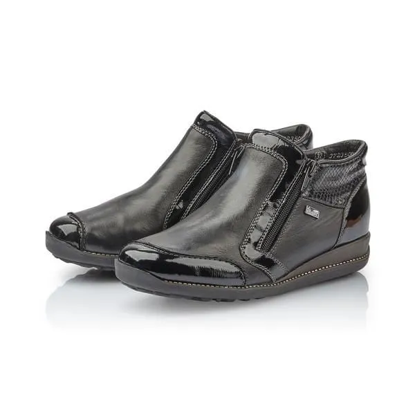 Rieker Women's Dual Zip Dress Boots- Black