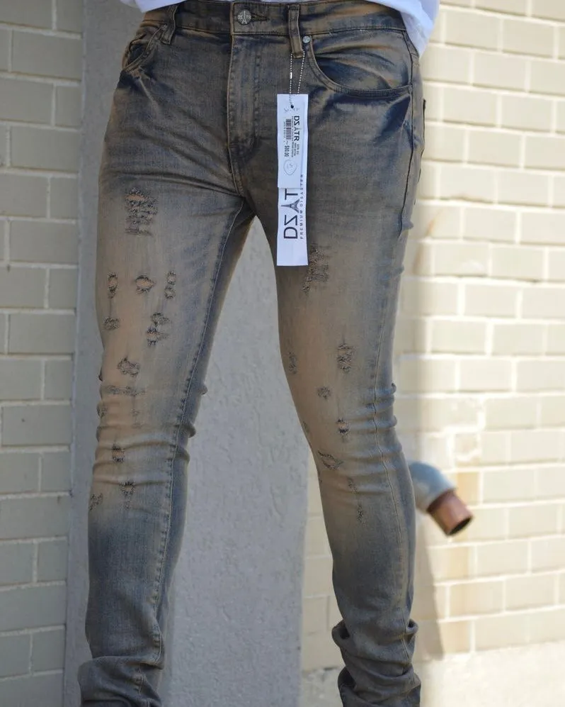 Scratched Up Super Stretch Denim