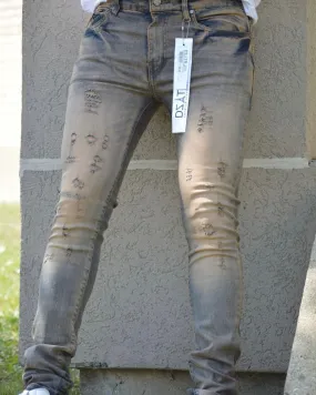 Scratched Up Super Stretch Denim