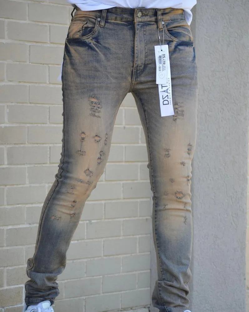 Scratched Up Super Stretch Denim