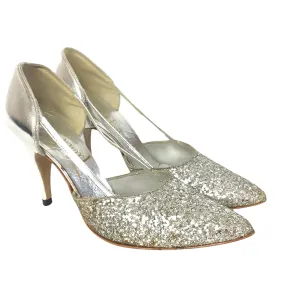 Silver Pin-up Heels