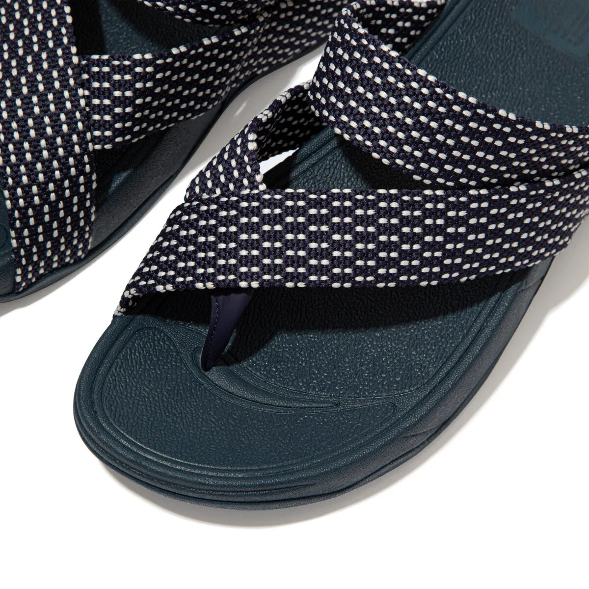 SLING Men's Dotted-Weave Toe-Post Sandals