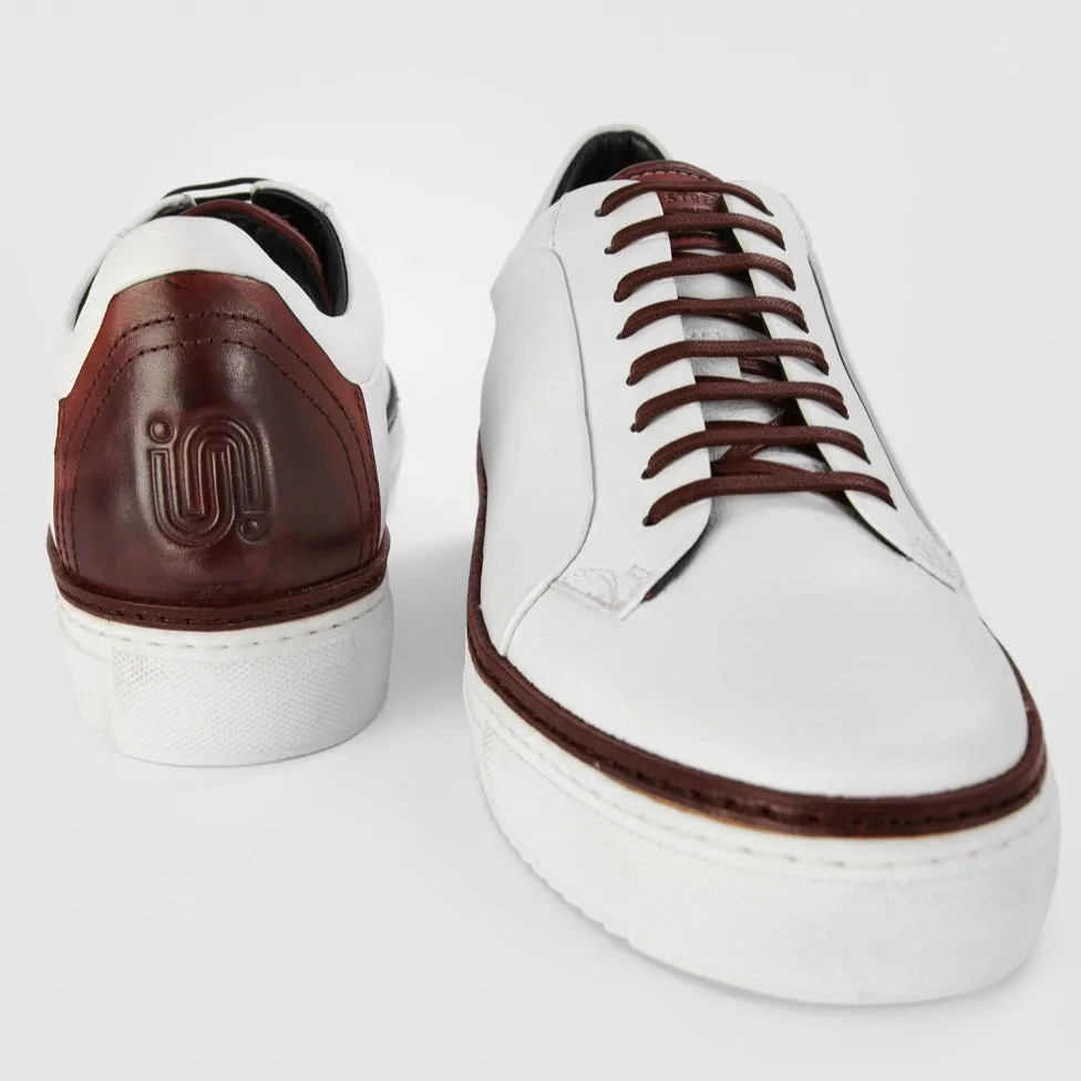 SOHO EDGE white chestnut welted sneakers.