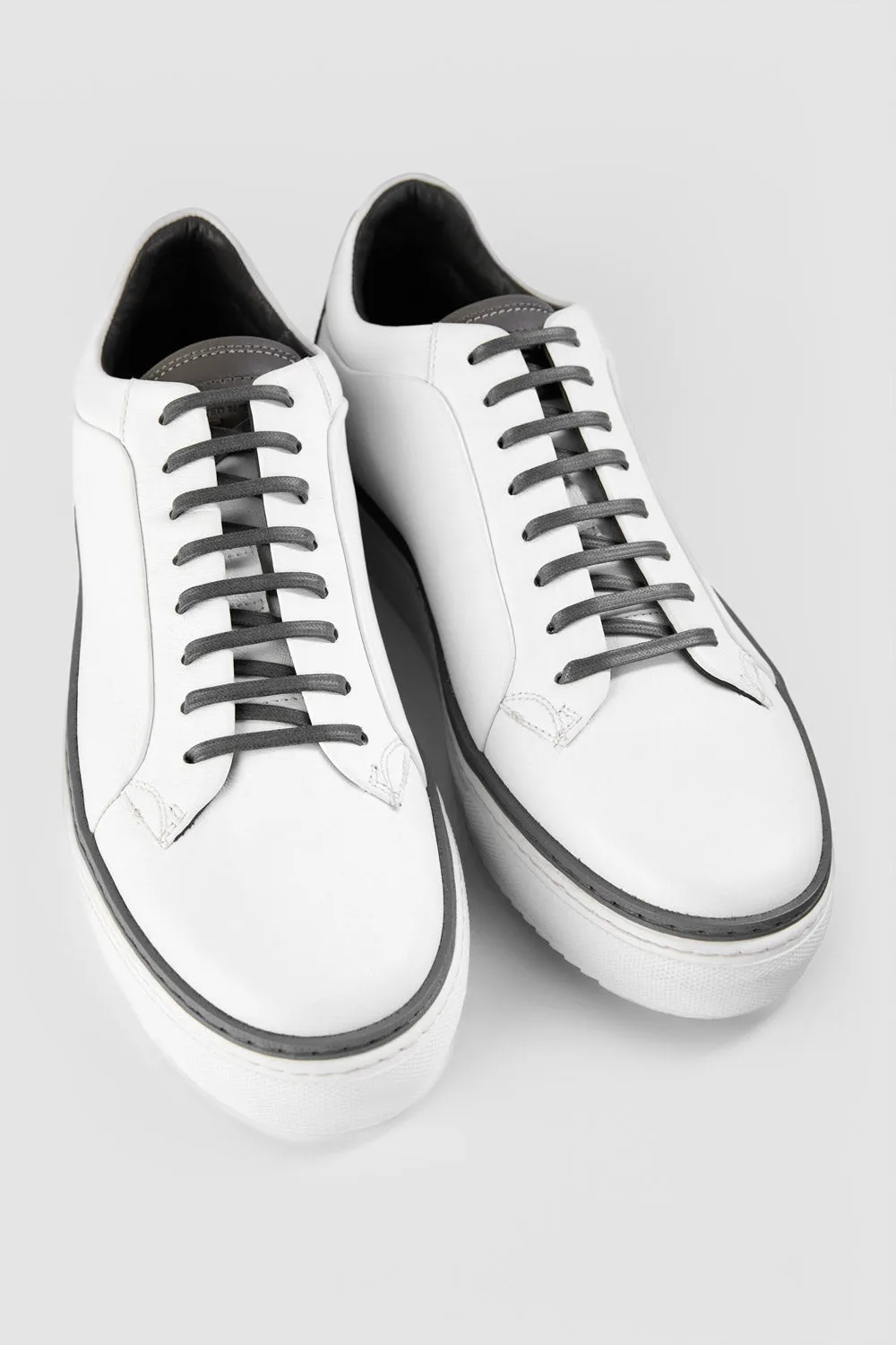 SOHO EDGE white grey welted sneakers.